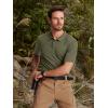 imageTACVASEN Mens Polo Shirt Short Sleeve Tactical Performance Collared Work Golf Shirts Dry Fit Pique Polos for Summer09army Green