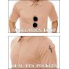 imageTACVASEN Mens Polo Shirt Short Sleeve Tactical Performance Collared Work Golf Shirts Dry Fit Pique Polos for Summer28apricot