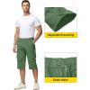 imageTACVASEN Mens Capri Pants with 7 Pockets Cargo Shorts Twill Elastic Below Knee 34 Capri Long ShortsBeangreen