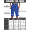imageTACVASEN Mens Capri Pants with 7 Pockets Cargo Shorts Twill Elastic Below Knee 34 Capri Long ShortsColorblue