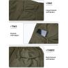 imageTACVASEN Mens Capri Pants with 7 Pockets Cargo Shorts Twill Elastic Below Knee 34 Capri Long ShortsGreen