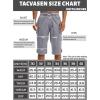 imageTACVASEN Mens Capri Pants with 7 Pockets Cargo Shorts Twill Elastic Below Knee 34 Capri Long ShortsLight Grey