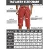 imageTACVASEN Mens Capri Pants with 7 Pockets Cargo Shorts Twill Elastic Below Knee 34 Capri Long ShortsRed