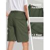 imageTACVASEN Mens Cargo Short 7 Pockets Comfortable Cotton Elastic Waist Causal Work ShortsArmy Green