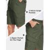 imageTACVASEN Mens Cargo Short 7 Pockets Comfortable Cotton Elastic Waist Causal Work ShortsArmy Green