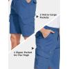 imageTACVASEN Mens Cargo Short 7 Pockets Comfortable Cotton Elastic Waist Causal Work ShortsBlue Grey