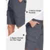 imageTACVASEN Mens Cargo Short 7 Pockets Comfortable Cotton Elastic Waist Causal Work ShortsDark Grey