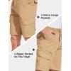 imageTACVASEN Mens Cargo Short 7 Pockets Comfortable Cotton Elastic Waist Causal Work ShortsKhaki