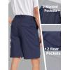 imageTACVASEN Mens Cargo Short 7 Pockets Comfortable Cotton Elastic Waist Causal Work ShortsNavy