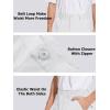 imageTACVASEN Mens Cargo Short 7 Pockets Comfortable Cotton Elastic Waist Causal Work ShortsWhite