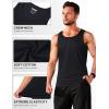 imageTACVASEN Mens Tank Top Cotton Moisture Wicking Muscle Shirt Summer Sleeveless Shirts Gym Workout Tank01black