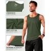 imageTACVASEN Mens Tank Top Cotton Moisture Wicking Muscle Shirt Summer Sleeveless Shirts Gym Workout Tank04army Green