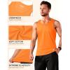 imageTACVASEN Mens Tank Top Cotton Moisture Wicking Muscle Shirt Summer Sleeveless Shirts Gym Workout Tank06orange