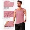 imageTACVASEN Mens Tank Top Cotton Moisture Wicking Muscle Shirt Summer Sleeveless Shirts Gym Workout Tank09grey Pink
