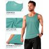 imageTACVASEN Mens Tank Top Cotton Moisture Wicking Muscle Shirt Summer Sleeveless Shirts Gym Workout Tank11grey Green