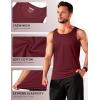 imageTACVASEN Mens Tank Top Cotton Moisture Wicking Muscle Shirt Summer Sleeveless Shirts Gym Workout Tank14wine Red