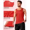 imageTACVASEN Mens Tank Top Cotton Moisture Wicking Muscle Shirt Summer Sleeveless Shirts Gym Workout Tank15tomato Red
