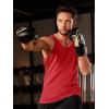 imageTACVASEN Mens Tank Top Cotton Moisture Wicking Muscle Shirt Summer Sleeveless Shirts Gym Workout Tank15tomato Red