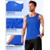 imageTACVASEN Mens Tank Top Cotton Moisture Wicking Muscle Shirt Summer Sleeveless Shirts Gym Workout Tank17color Blue