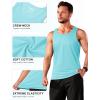 imageTACVASEN Mens Tank Top Cotton Moisture Wicking Muscle Shirt Summer Sleeveless Shirts Gym Workout Tank18light Lake Blue