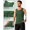 imageTACVASEN Mens Tank Top Cotton Moisture Wicking Muscle Shirt Summer Sleeveless Shirts Gym Workout Tank21dark Green Hemp