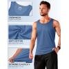 imageTACVASEN Mens Tank Top Cotton Moisture Wicking Muscle Shirt Summer Sleeveless Shirts Gym Workout Tank23grey Blue Hemp