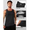 imageTACVASEN Mens Workout Tank Tops Sleeveless UPF 50 Summer Sun Shirts Quick Dry for Running Swim Gym BeachBlack