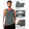 imageTACVASEN Mens Workout Tank Tops Sleeveless UPF 50 Summer Sun Shirts Quick Dry for Running Swim Gym BeachDark Grey