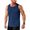 imageTACVASEN Mens Workout Tank Tops Sleeveless UPF 50 Summer Sun Shirts Quick Dry for Running Swim Gym BeachNavy