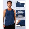 imageTACVASEN Mens Workout Tank Tops Sleeveless UPF 50 Summer Sun Shirts Quick Dry for Running Swim Gym BeachNavy