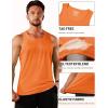 imageTACVASEN Mens Workout Tank Tops Sleeveless UPF 50 Summer Sun Shirts Quick Dry for Running Swim Gym BeachOrange