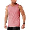 imageTACVASEN Mens Workout Tank Tops Sleeveless UPF 50 Summer Sun Shirts Quick Dry for Running Swim Gym BeachPink