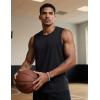 imageTACVASEN Tank Top for Men Moisture Wicking Cotton Sleeveless Shirts Muscle Gym Workout Causal Summer Tank Tops01 Black