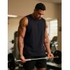 imageTACVASEN Tank Top for Men Moisture Wicking Cotton Sleeveless Shirts Muscle Gym Workout Causal Summer Tank Tops01 Black