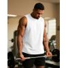 imageTACVASEN Tank Top for Men Moisture Wicking Cotton Sleeveless Shirts Muscle Gym Workout Causal Summer Tank Tops02 White