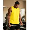 imageTACVASEN Tank Top for Men Moisture Wicking Cotton Sleeveless Shirts Muscle Gym Workout Causal Summer Tank Tops03 Yellow