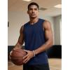 imageTACVASEN Tank Top for Men Moisture Wicking Cotton Sleeveless Shirts Muscle Gym Workout Causal Summer Tank Tops04 Navy Blue