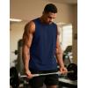 imageTACVASEN Tank Top for Men Moisture Wicking Cotton Sleeveless Shirts Muscle Gym Workout Causal Summer Tank Tops04 Navy Blue
