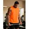 imageTACVASEN Tank Top for Men Moisture Wicking Cotton Sleeveless Shirts Muscle Gym Workout Causal Summer Tank Tops05 Orange
