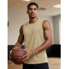 imageTACVASEN Tank Top for Men Moisture Wicking Cotton Sleeveless Shirts Muscle Gym Workout Causal Summer Tank Tops08 Khaki