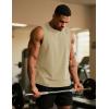 imageTACVASEN Tank Top for Men Moisture Wicking Cotton Sleeveless Shirts Muscle Gym Workout Causal Summer Tank Tops08 Khaki