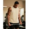 imageTACVASEN Tank Top for Men Moisture Wicking Cotton Sleeveless Shirts Muscle Gym Workout Causal Summer Tank Tops09 Light Apricot