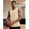 imageTACVASEN Tank Top for Men Moisture Wicking Cotton Sleeveless Shirts Muscle Gym Workout Causal Summer Tank Tops09 Light Apricot