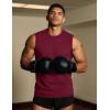 imageTACVASEN Tank Top for Men Moisture Wicking Cotton Sleeveless Shirts Muscle Gym Workout Causal Summer Tank Tops10 Burgundy