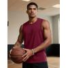 imageTACVASEN Tank Top for Men Moisture Wicking Cotton Sleeveless Shirts Muscle Gym Workout Causal Summer Tank Tops10 Burgundy