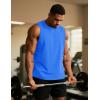 imageTACVASEN Tank Top for Men Moisture Wicking Cotton Sleeveless Shirts Muscle Gym Workout Causal Summer Tank Tops11 Azure