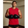 imageTACVASEN Tank Top for Men Moisture Wicking Cotton Sleeveless Shirts Muscle Gym Workout Causal Summer Tank Tops12 Tomato Red
