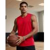 imageTACVASEN Tank Top for Men Moisture Wicking Cotton Sleeveless Shirts Muscle Gym Workout Causal Summer Tank Tops12 Tomato Red