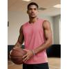 imageTACVASEN Tank Top for Men Moisture Wicking Cotton Sleeveless Shirts Muscle Gym Workout Causal Summer Tank Tops14 Gray Pink
