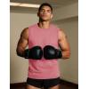 imageTACVASEN Tank Top for Men Moisture Wicking Cotton Sleeveless Shirts Muscle Gym Workout Causal Summer Tank Tops14 Gray Pink
